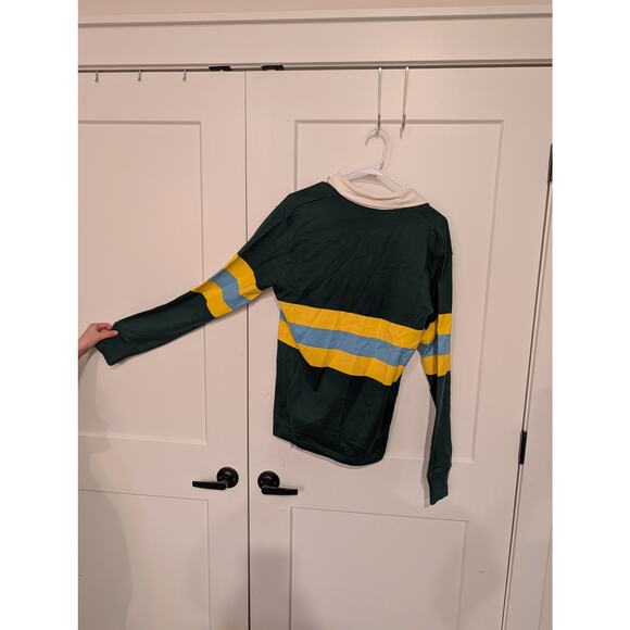 NWT Rowing Blazers Striped Rugby Shirt Green Yellow Blue S - Picture 9 of 10